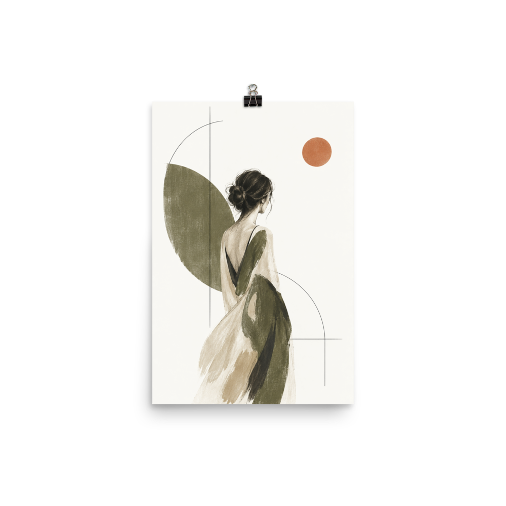 Olive Solitude art poster | size:12x18 | view:product