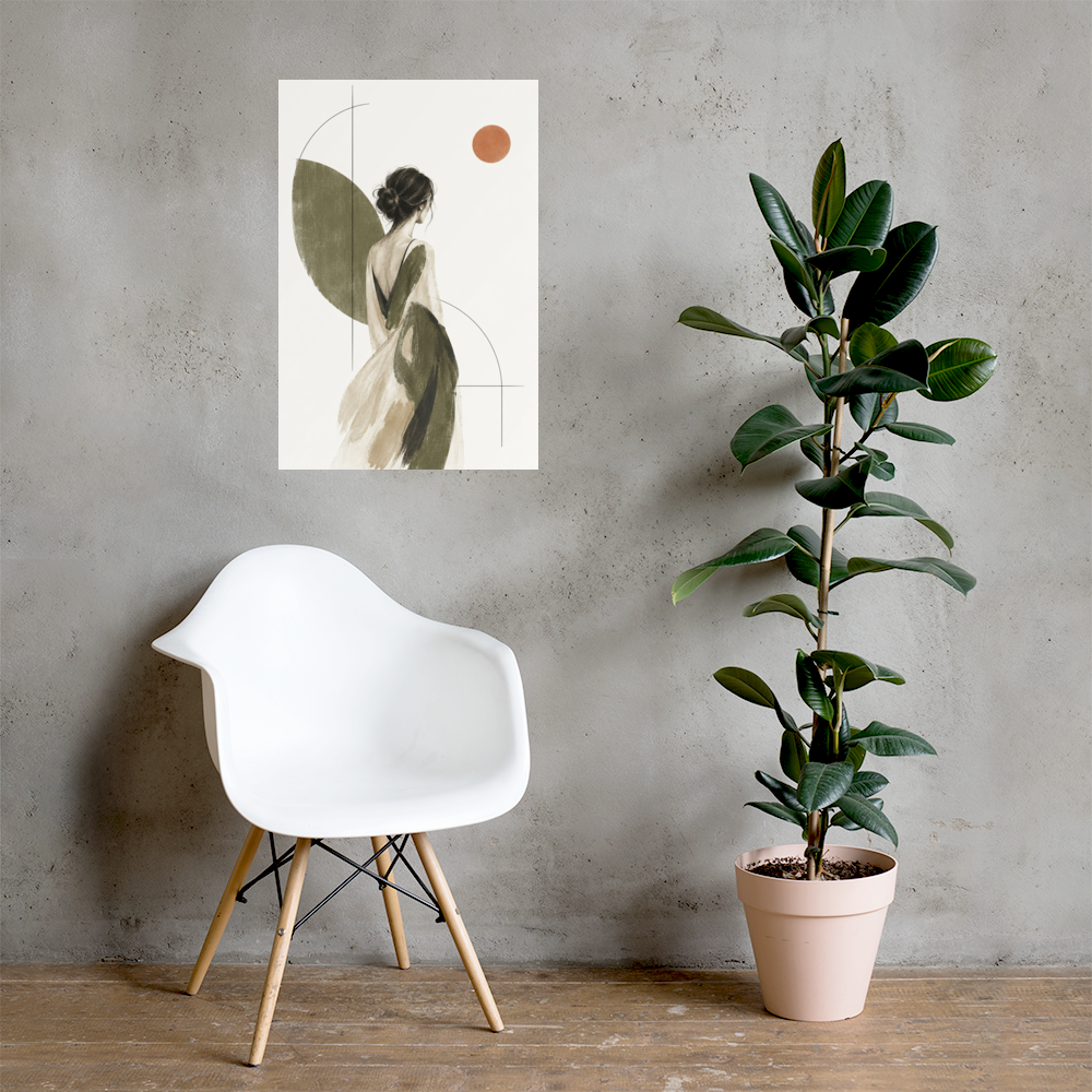 Olive Solitude art poster | size:20x30 | view:lifestyle