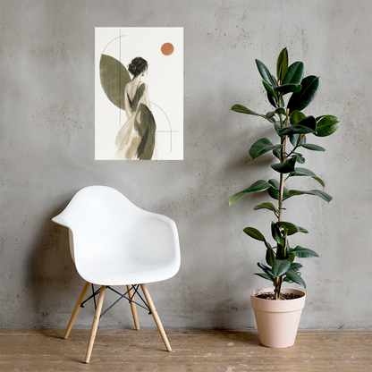 Olive Solitude art poster | size:20x30 | view:lifestyle