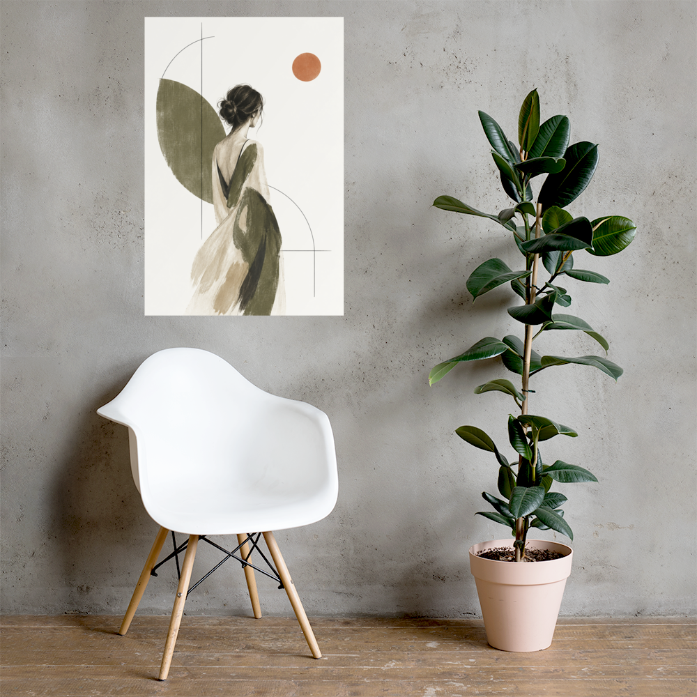 Olive Solitude art poster | size:24x36 | view:lifestyle