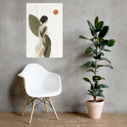 Olive Solitude art poster | size:24x36 | view:lifestyle