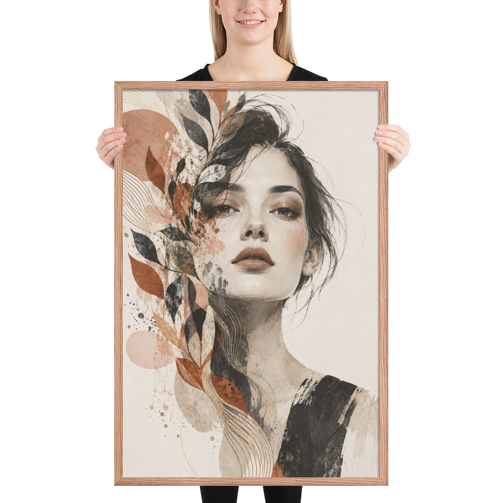 Petal Veil | color:red-oak | size:24x36 | view:person