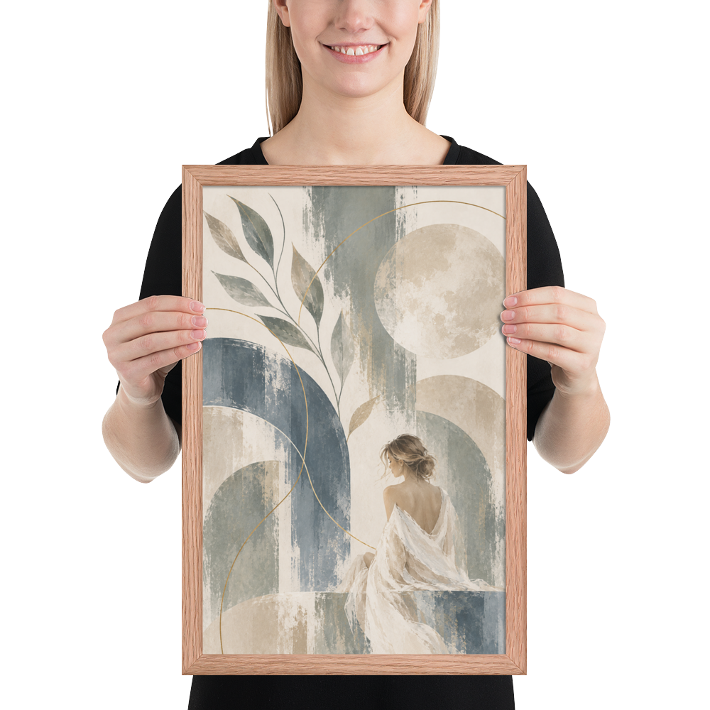 Quiet Current | color:red-oak | size:12x18 | view:person