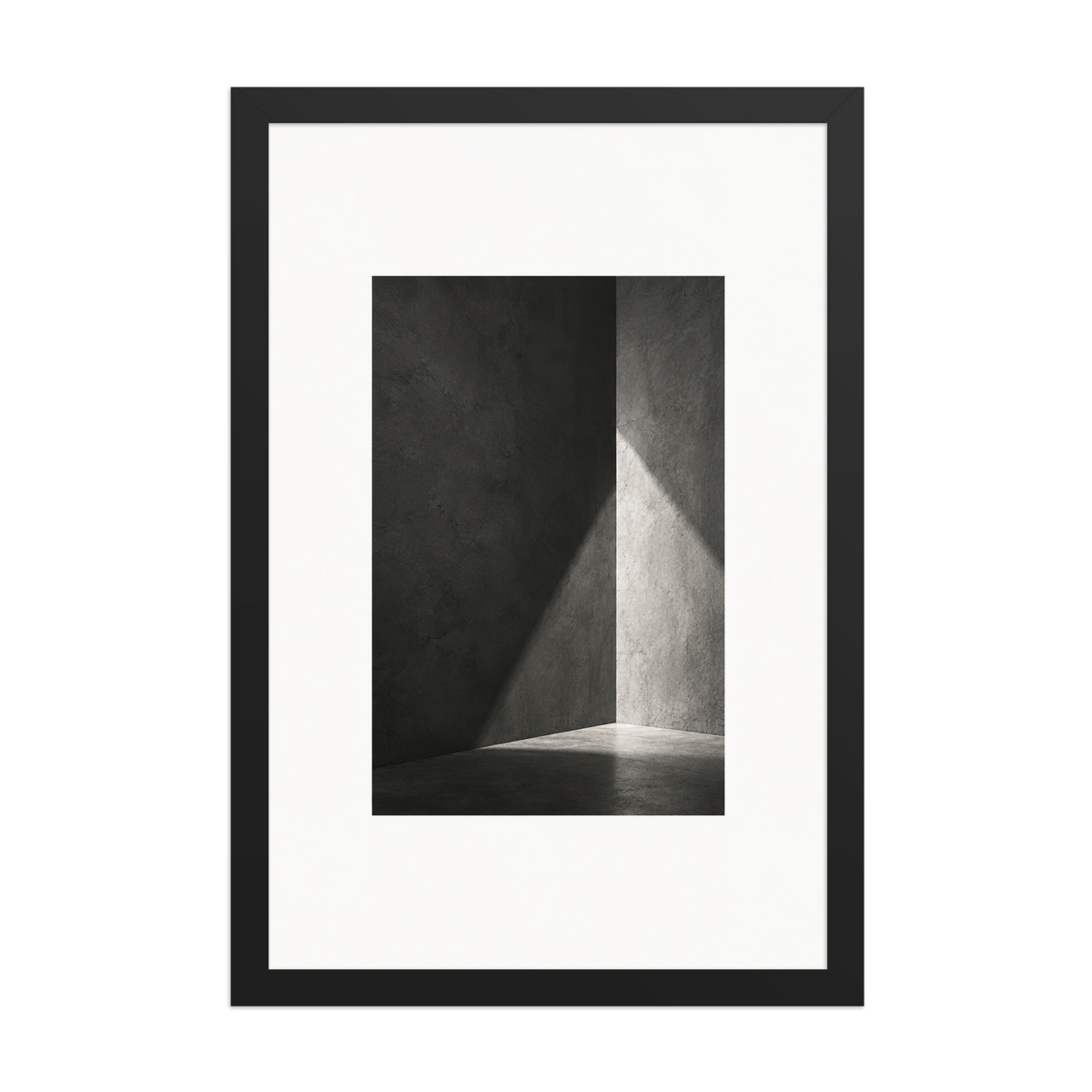 Quiet Geometry | color:black | size:12x18 | view:front