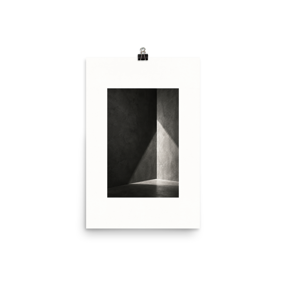 Quiet Geometry art poster, 12×18 in — unframed front