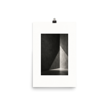 Quiet Geometry art poster, 12×18 in — unframed front