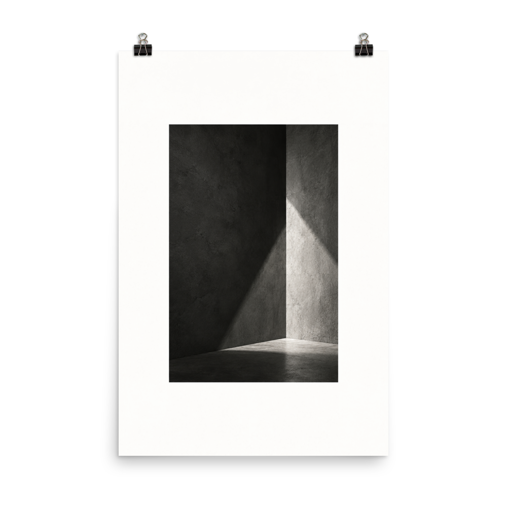 Quiet Geometry art poster, 24×36 in — clean front view