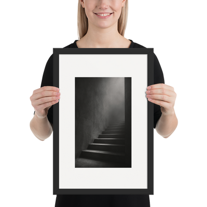 Silent Ascent | color:black | size:12x18 | view:person