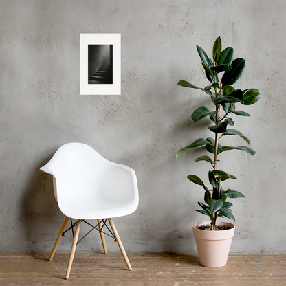 Silent Ascent art poster, 12×18 in — interior scene