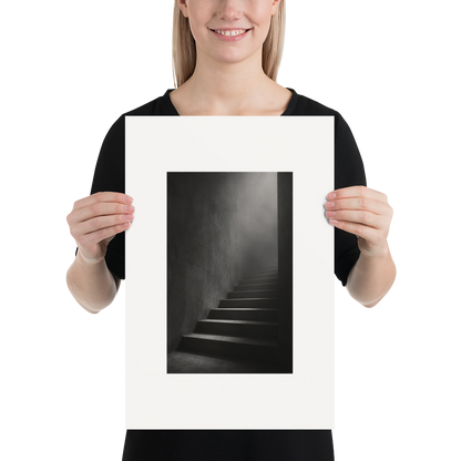 Silent Ascent art poster, 12×18 in — scale-in-room scene