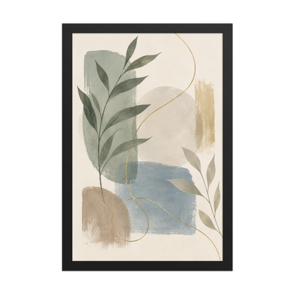 Soft Botanica | color:black | size:12x18 | view:front