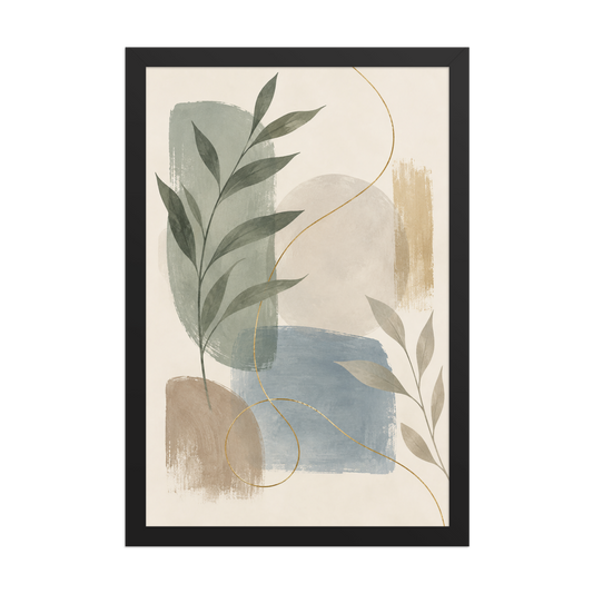 Soft Botanica | color:black | size:12x18 | view:front