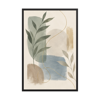 Soft Botanica | color:black | size:24x36 | view:front