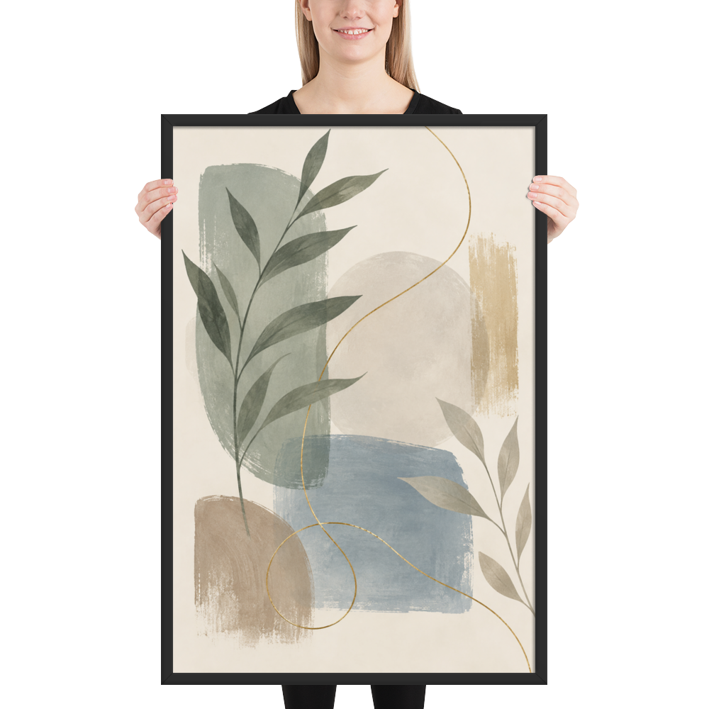 Soft Botanica | color:black | size:24x36 | view:person