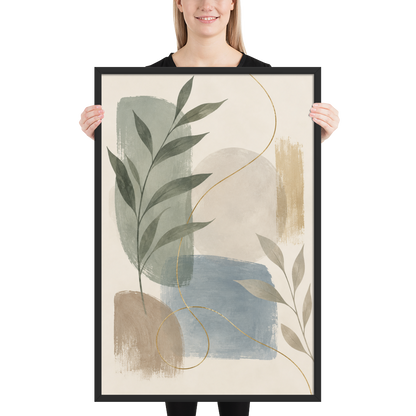 Soft Botanica | color:black | size:24x36 | view:person