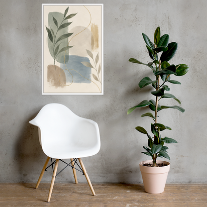Soft Botanica | color:white | size:24x36 | view:lifestyle