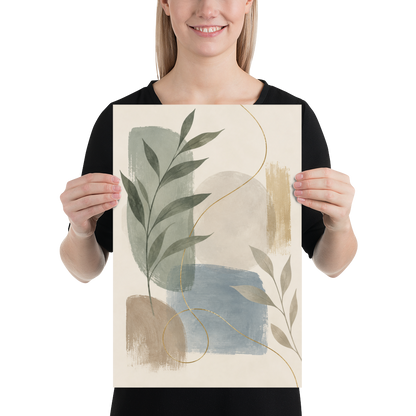 Soft Botanica art poster | size:12x18 | view:person