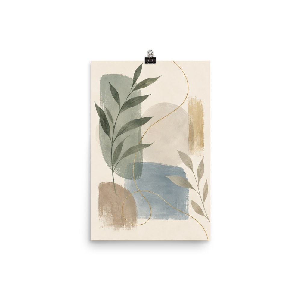Soft Botanica art poster | size:12x18 | view:product