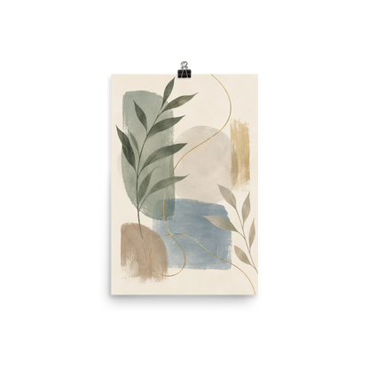 Soft Botanica art poster | size:12x18 | view:product