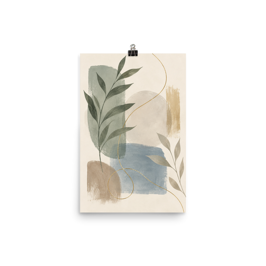 Soft Botanica art poster | size:12x18 | view:product