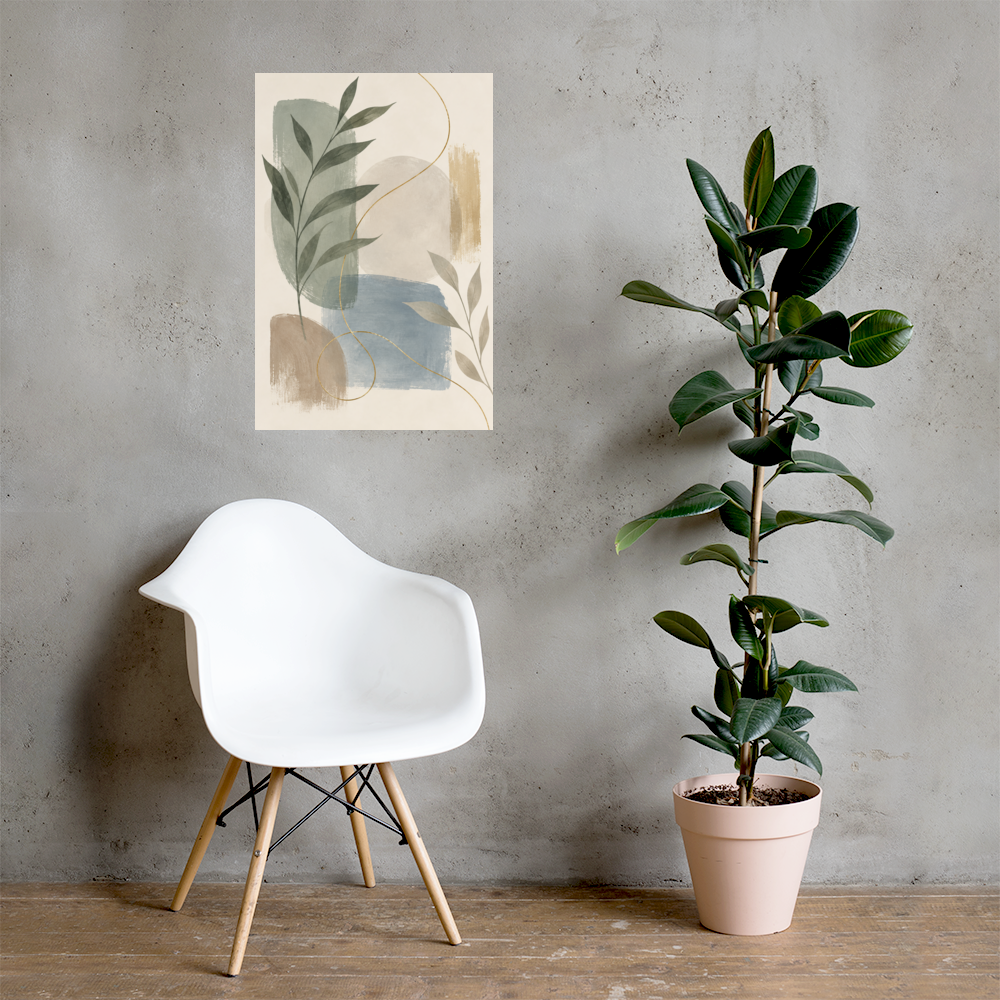 Soft Botanica art poster | size:20x30 | view:lifestyle