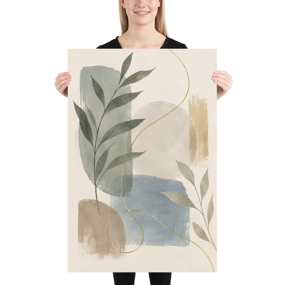 Soft Botanica art poster | size:24x36 | view:person