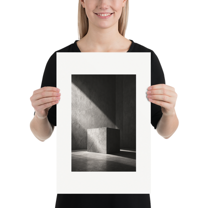 Stone Presence art poster, 12×18 in — scale-in-room scene