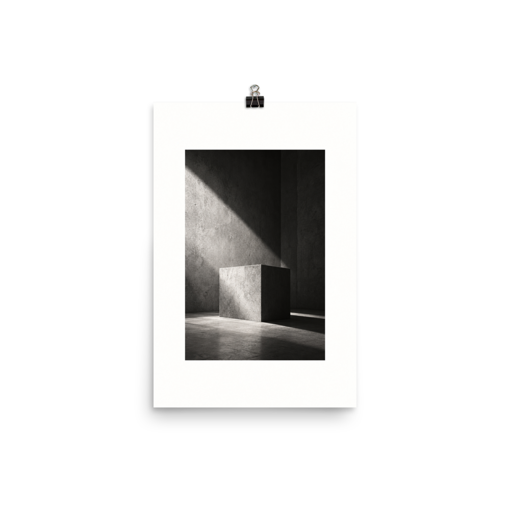 Stone Presence art poster, 12×18 in — clean front view