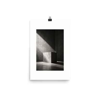 Stone Presence art poster, 12×18 in — clean front view