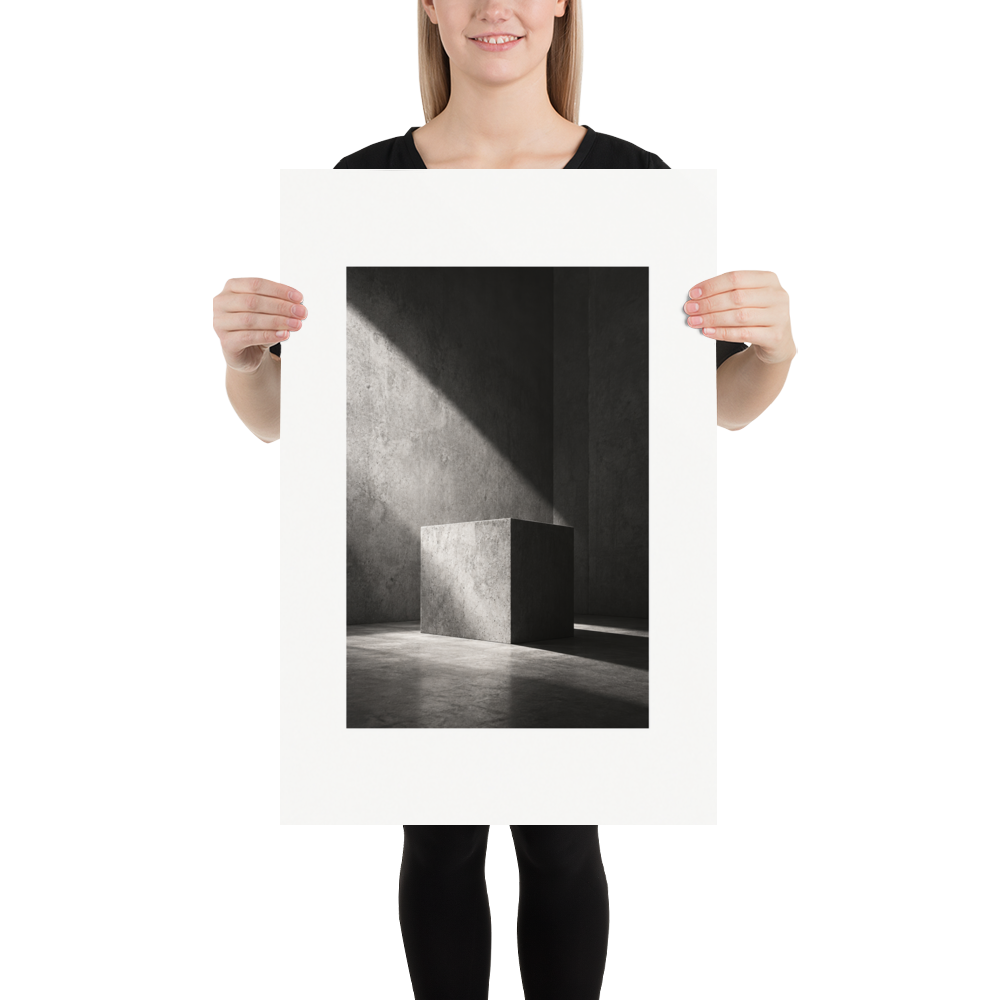 Stone Presence art poster, 20×30 in — scale-in-room scene