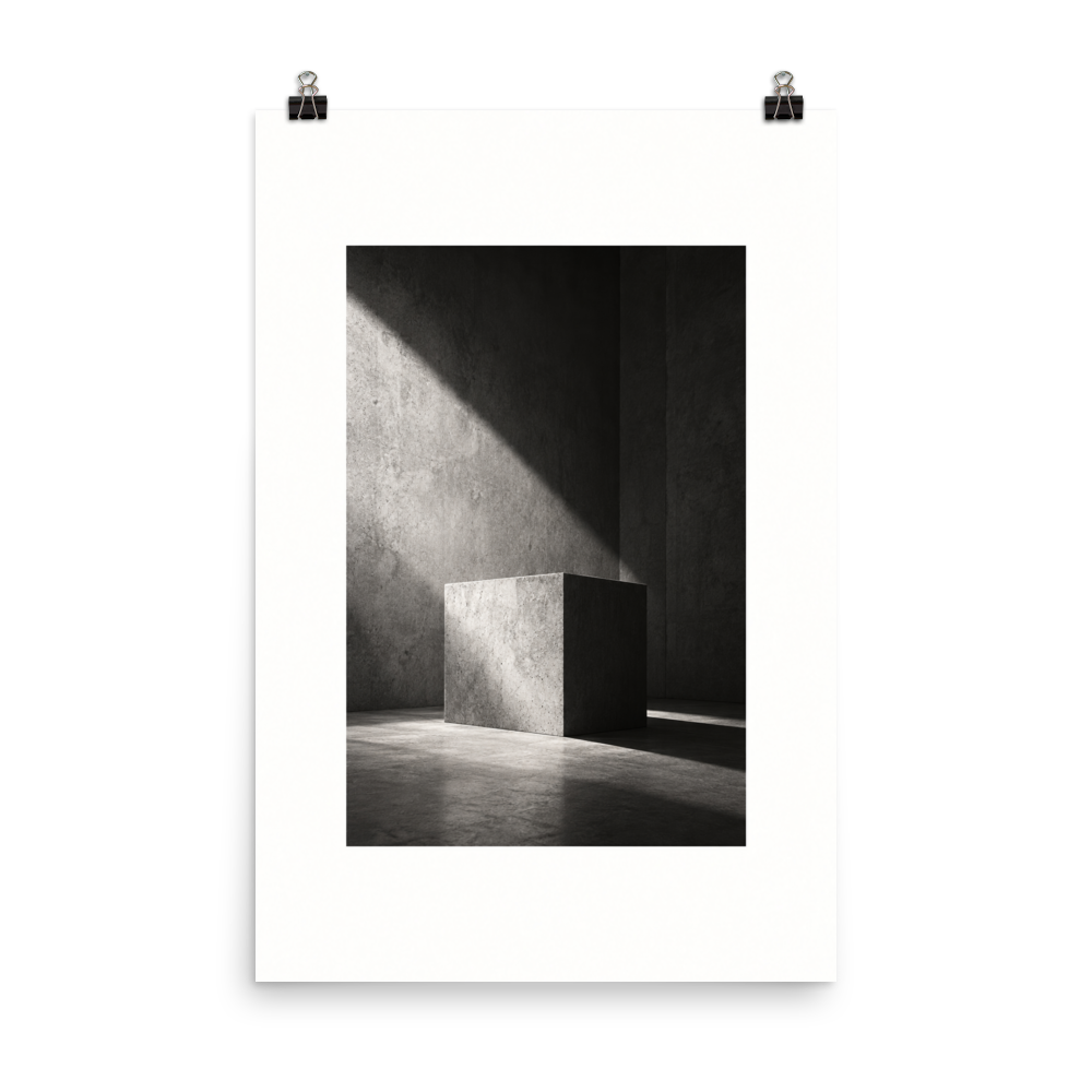 Stone Presence art poster, 24×36 in — clean front view